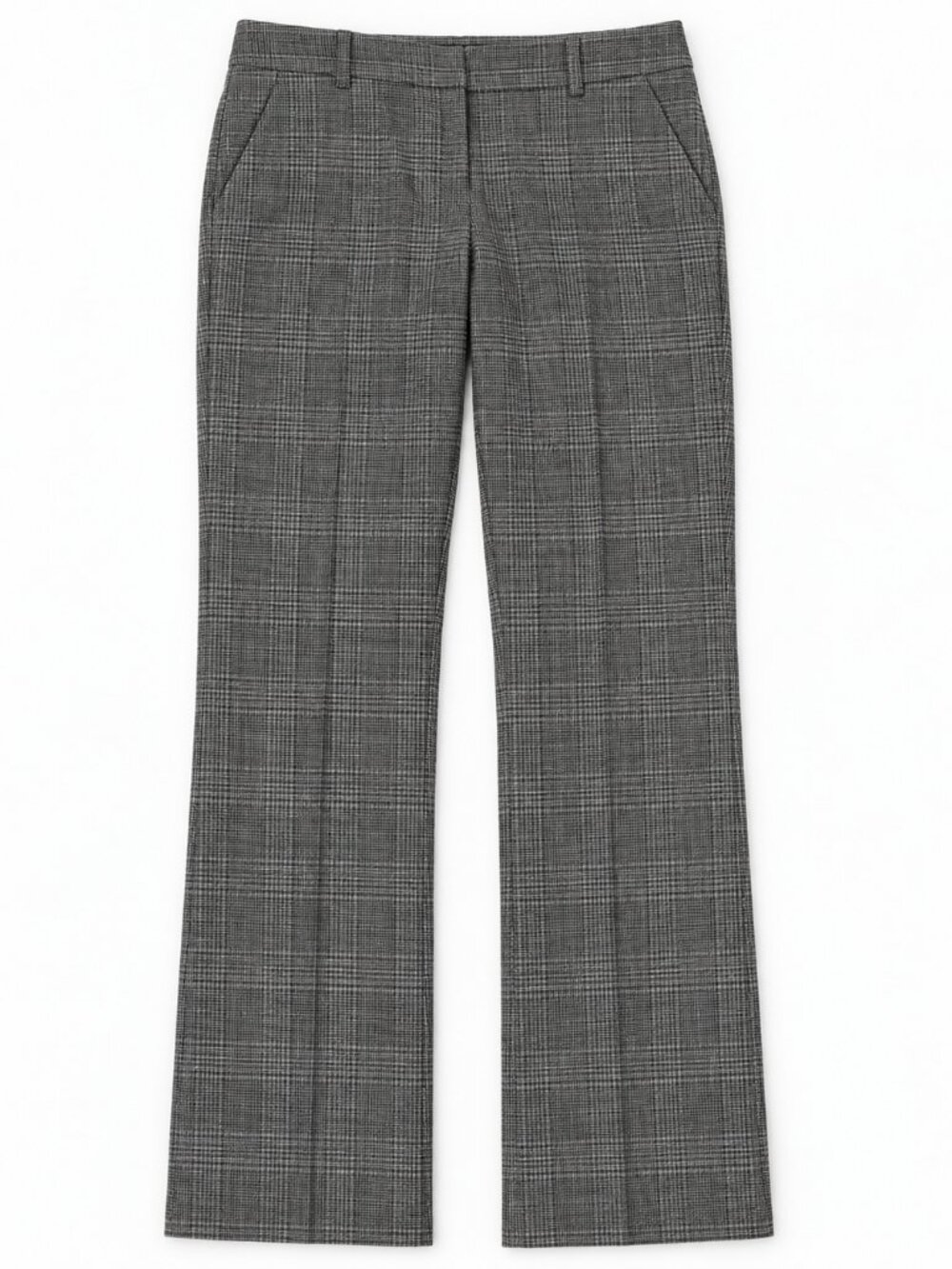 BOSS Hugo Boss Tegy Gray Glen Plaid Straight Leg Trousers Size 14